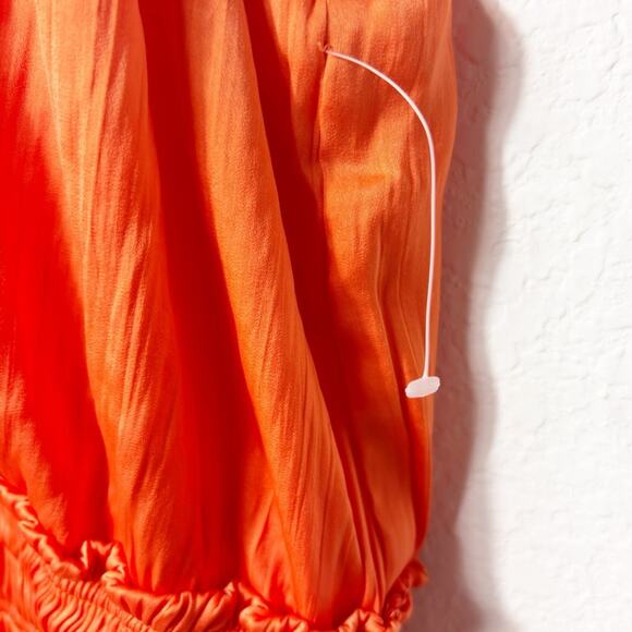 ANTHROPOLOGIE HALTER WOMEN JUMPSUIT IN ORANGE SIZE XL WITH POCKETS - Picture 8 of 11